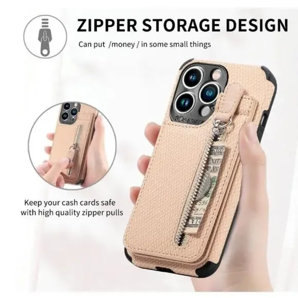 3-in-1 Phone Case In Beige For iPhone 14 Pro - Picture 6 of 11